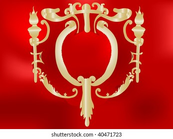 Photo frame with red background