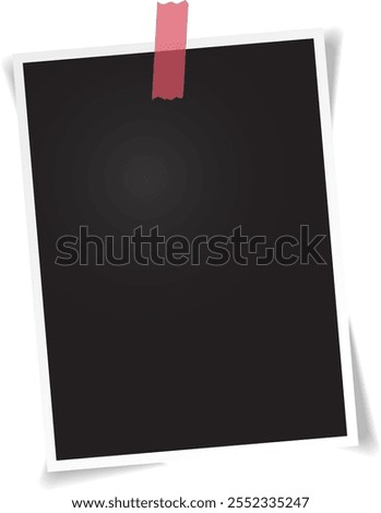 Photo frame with red tape creating a space for memories and creativity, perfect for showcasing cherished moments or adding a personal touch to designs