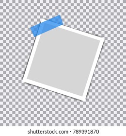 Photo frame retro with shadow. Vector illustration