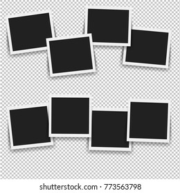 Photo Frame Set With Gradient Mesh, Vector Illustration
