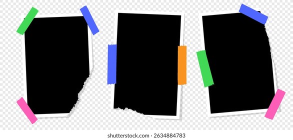 Photo frame set isolated on background