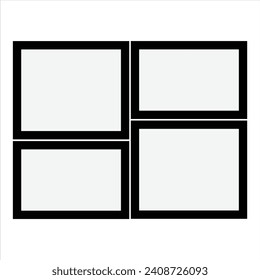 Photo frame set in vector format.