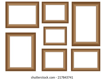 Photo frame set .Vector illustration.
