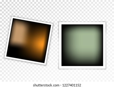 Photo frame with shadow on a transparent background.