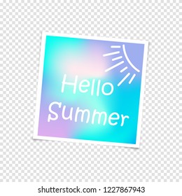 Photo frame with shadow on a transparent background.