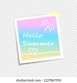 Photo frame with shadow on a transparent background.