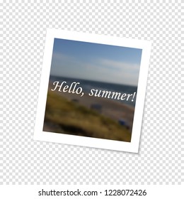 Photo frame with shadow on a transparent background.