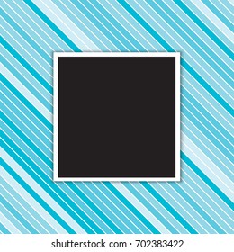 Photo frame with shadow. Retro design.