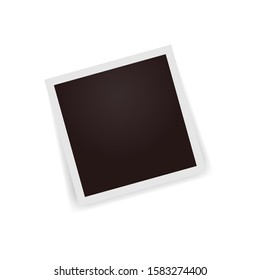  Photo frame with shadows isolated on white background. Vector illustration.