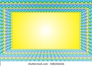 Photo frame with small balls