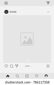 Photo frame of social network. Vector illustration.