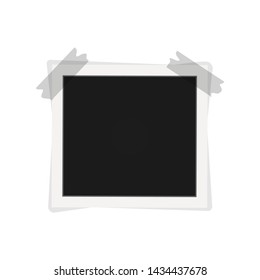 photo frame. Square frame template with shadows isolated on white background. Vector illustration