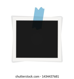 photo frame. Square frame template with shadows isolated on white background. Vector illustration