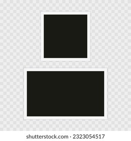 Photo frame. Template, blank for photo. Vector illustration