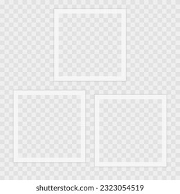 Photo frame. Template, blank for photo. Vector illustration
