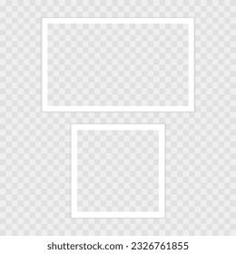 Photo frame. Template, blank for photo. Vector illustration