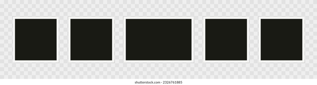 Photo frame. Template, blank for photo. Vector illustration