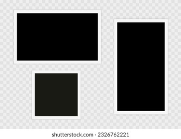 Photo frame. Template, blank for photo. Vector illustration