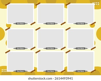 photo frame template with cute and interesting frames for kids