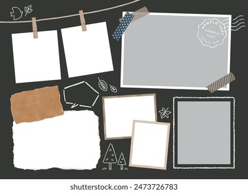 Photo frame template design for album craft