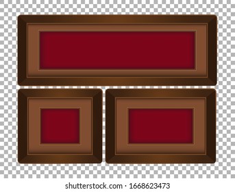 Photo frame template on transparent background illustration