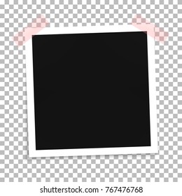 Photo frame template on a transparent background