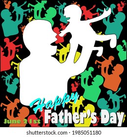 A photo frame that can be used for profile photos on social media, to wish Happy Father's Day on June 21st