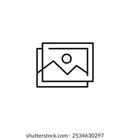 photo frame thin outline icon vector design good for web or mobile app