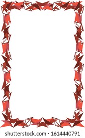 Photo frame of triangles of different colors and sizes