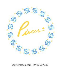 Foto-Rahmen zum Dekorieren von Logos pisces zodiac