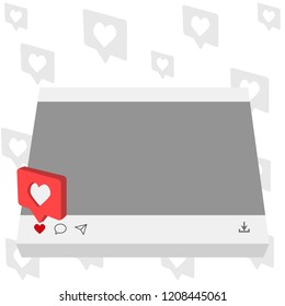 Photo frame vector for application. Social Media concept and interface