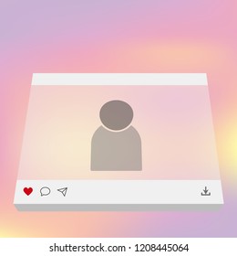Photo frame vector for application. Social Media concept and interface