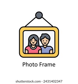 Photo Frame vector filled outline Icon Design illustration. Graphic Design Symbol on White background EPS 10 File