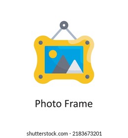 Photo Frame vector flat Icon Design illustration. Miscellaneous Symbol on White background EPS 10 File