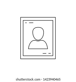 Photo frame vector icon on white