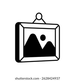 Photo Frame Vector icon stock illustration