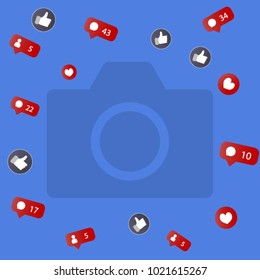 Photo frame vector illustration. Facebook. instagram icon.