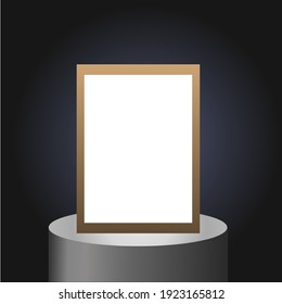 Photo frame vector illustration on black background