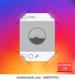 Photo frame vector illustration. Social network post frame.
