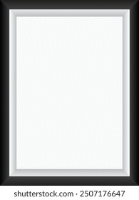 Photo frame. Vector isolated picture frame mockup on transparent background. Stock vector.
