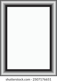 Photo frame. Vector isolated picture frame mockup on transparent background. Stock vector.