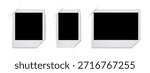 Photo Frame Vector Mockup Set – Blank Retro Polaroid Style Picture Frames, Realistic Paper Border Isolated on White Background