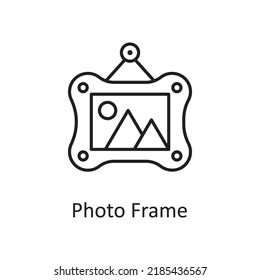 Photo Frame vector outline Icon Design illustration. Miscellaneous Symbol on White background EPS 10 File