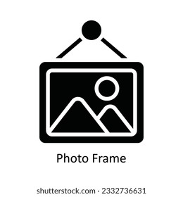 Photo Frame  Vector   solid Icon Design illustration. Kitchen and home  Symbol on White background EPS 10 File