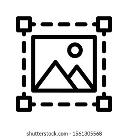 photo frame  vector thin line icon 