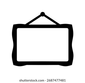 Fotorahmenvektor mit trendigem Design. Rahmensymbol