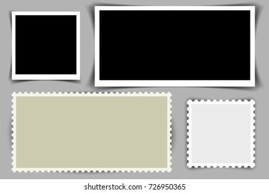 Photo frame, Vintage photo. Templates for photo, frame vector