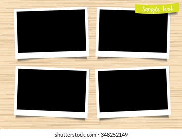 photo frame with wood texture