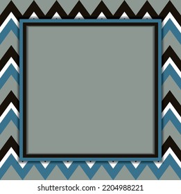 photo frame with zigzag chevron pattern