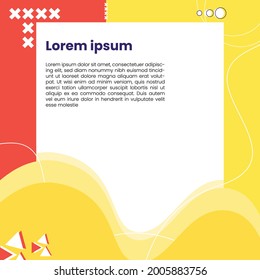 Photo Frames Background Yellow Illustration memphis 